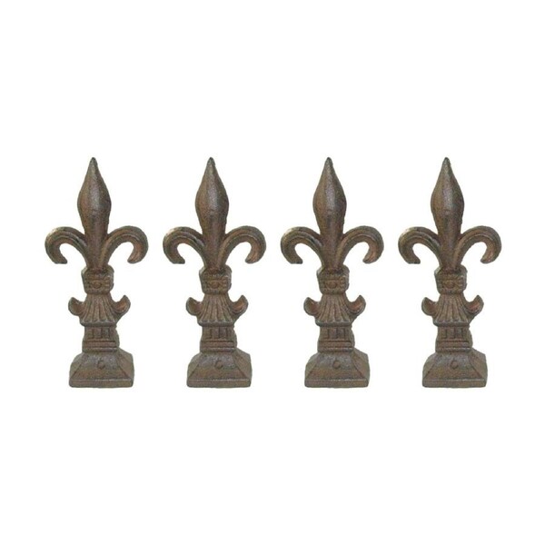 4PK Bronrob Decorative Cast Iron Home/Garden Fleur de Lis Ornament 20x20x5.5cm