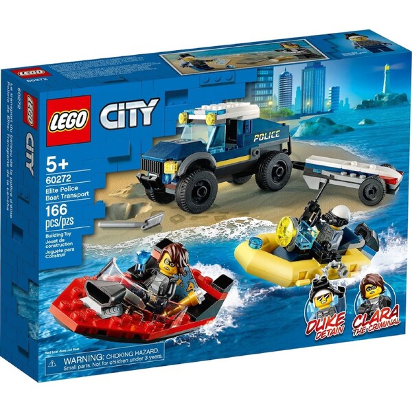 LEGO 60272 Police Boat Transport: Duke DeTain vs. Clara the Criminal