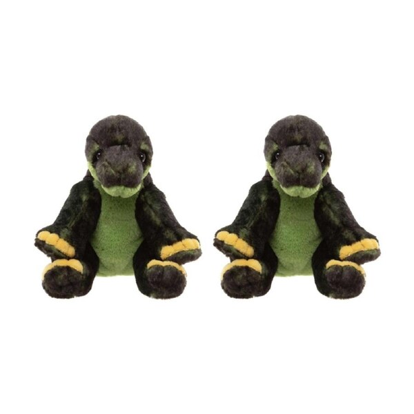 2PK Charlie Bears Stegosaurus Dinosaur Cuddle Cub Plush Kids Soft Toy 0y+ Green