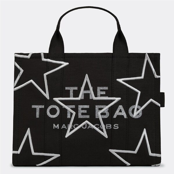Marc Jacobs The Star Canvas Medium Tote Bag 2R4HTT018H03-001 Black