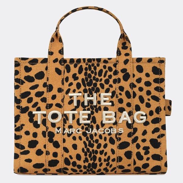 Marc Jacobs The Cheetah Canvas Medium Tote Bag 2R4HTT002H03-002 Black Multi