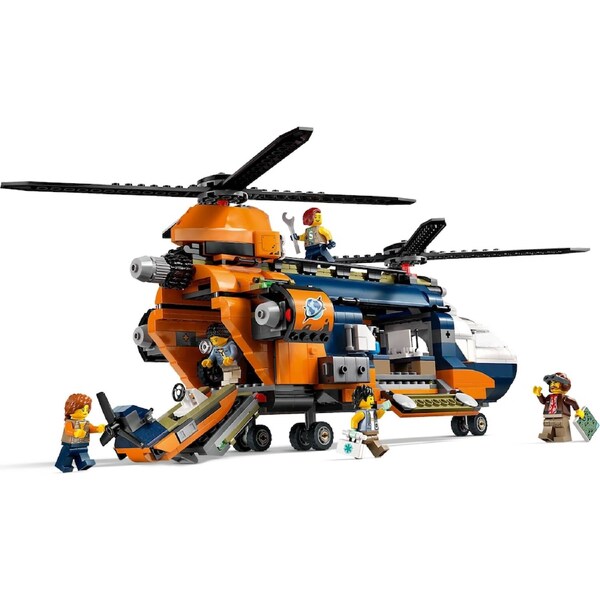 LEGO City Series 60437 Jungle Explorer Helicopter at Base Camp