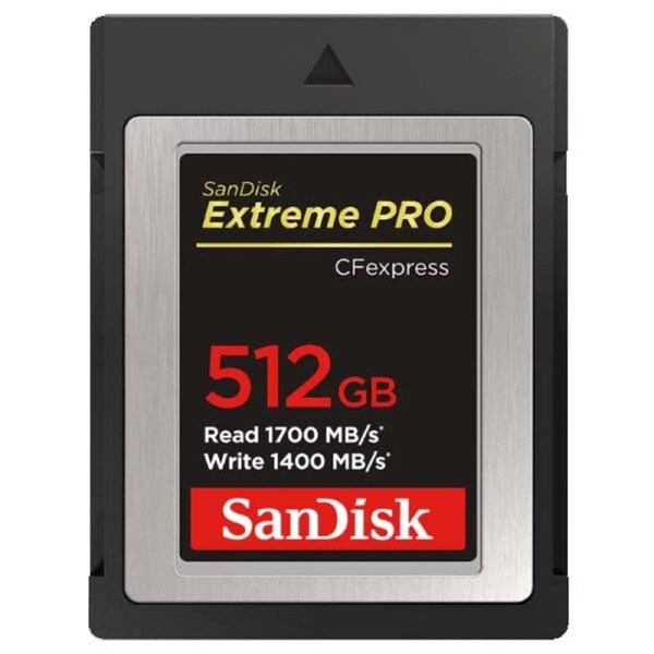 SanDisk Extreme PRO 512GB CFEXPRESS > MBS:1700Mbs