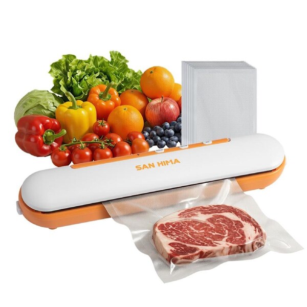 San Hima Vacuum Sealer Machine Fresh Dry Wet Food Saver Storage W/ Reusable Bags