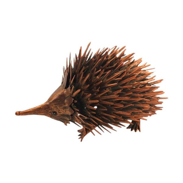 Bronrob Bronze Metal Echidna Outdoor Garden Decor Animal Ornament 36x24x21cm