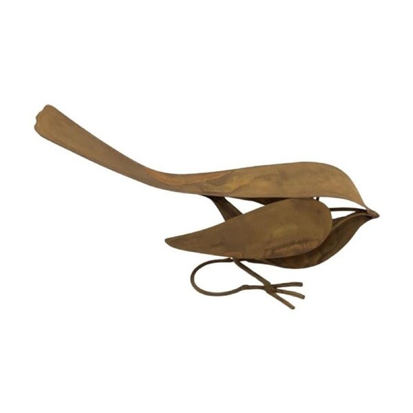 Bronrob Fairy Wren Bird Ornament Outdoor Garden Sculpture 21x13x8.3cm