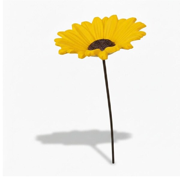 Bronrob Cast Iron Yellow & White Flower Outdoor Garden Decoration 74x14.50cm