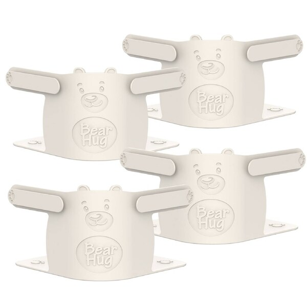 Bear Hug Bed Sheet Holders 4 Pack with Sheet Tucker, No More Loose Sheets, Unviversal Design Work with All Mattress Types and Sheets