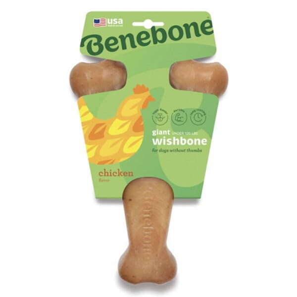 Benebone Wishbone Chicken Chew Toy For Dogs Giant 1 Piece