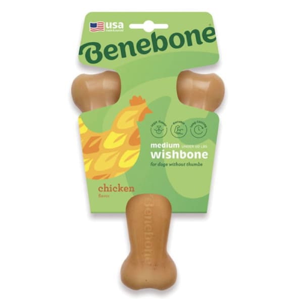 Benebone Wishbone Chicken Chew Toy For Dogs Medium 1 Piece