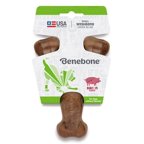 Benebone Wishbone Bacon Chew Toy For Dogs Small 1 Piece
