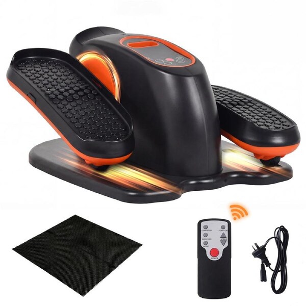 Advwin Under Desk Elliptical Machine, Ellipse Leg Exerciser for Senior with Remoter & Non-Slip Pad & 15 Speeds