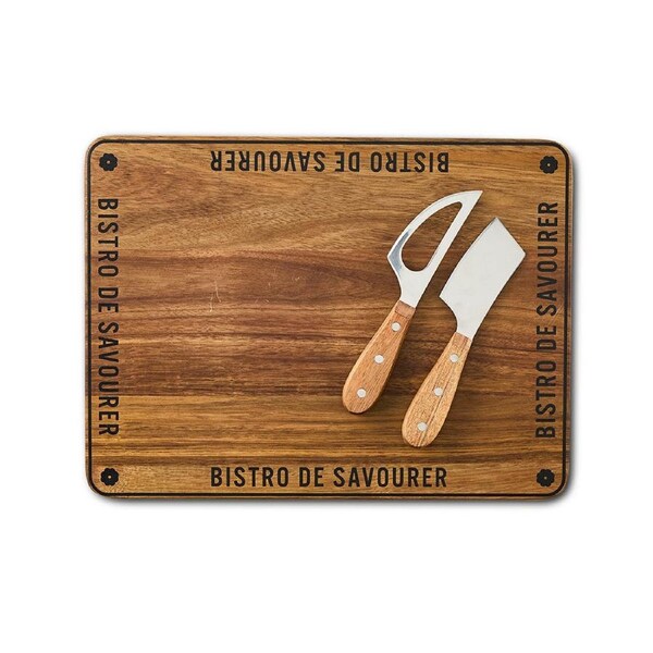 Salt & Pepper Bistro Board and Knife Set