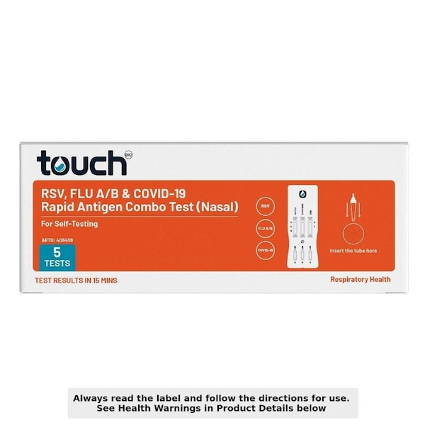 TouchBio RSV Flu A/B & Covid-19 Rapid Antigen Test 5 Pack