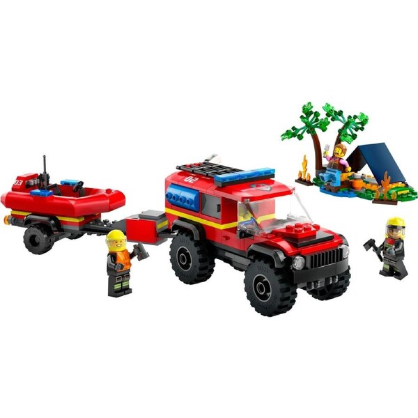LEGO City Series 60412 4x4 Fire Truck with Rescue Boat