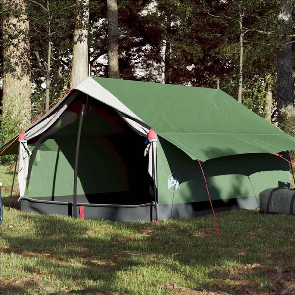 Camping Tent 2-Person Green Waterproof vidaXL