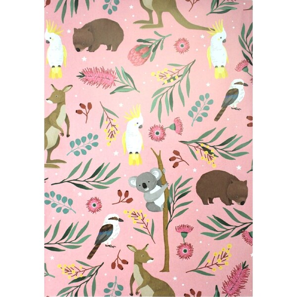 Aussie Bush Animals Wrapping Paper (1 Sheet)