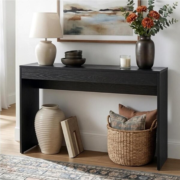 Artiss Console Table Hallway Sofa Couch Narrow Side Entryway Entrance Display Storage 120CM Black