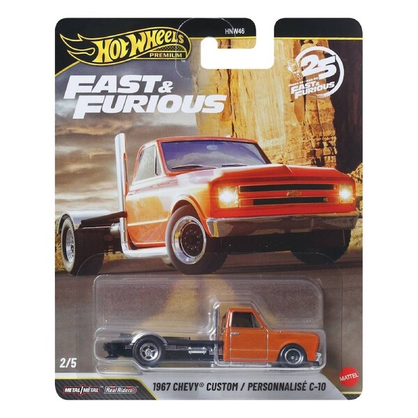 Hot Wheels Premium Fast and Furious 25 Years 1967 Chevy Custom C-10 Diecast Vehicle