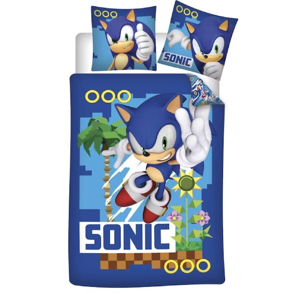 Sonic The Hedgehog Speed Cotton Quilt Cover Set Toddler Bed Size