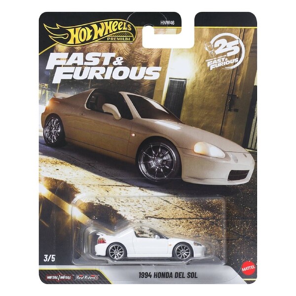 Hot Wheels Premium Fast and Furious 25 Years 1994 Honda Del Sol Diecast Vehicle
