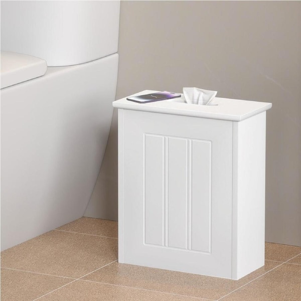 Levede Bathroom Storage Box Lid Slim Toilet Paper Storage Organiser Container