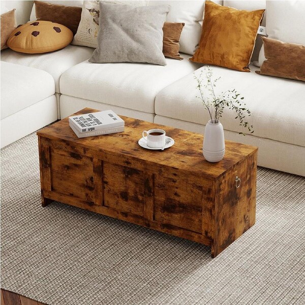 Levede Storage Bench Rustic Wooden Cabinet Chest Table Toy Box Indoor Furniture