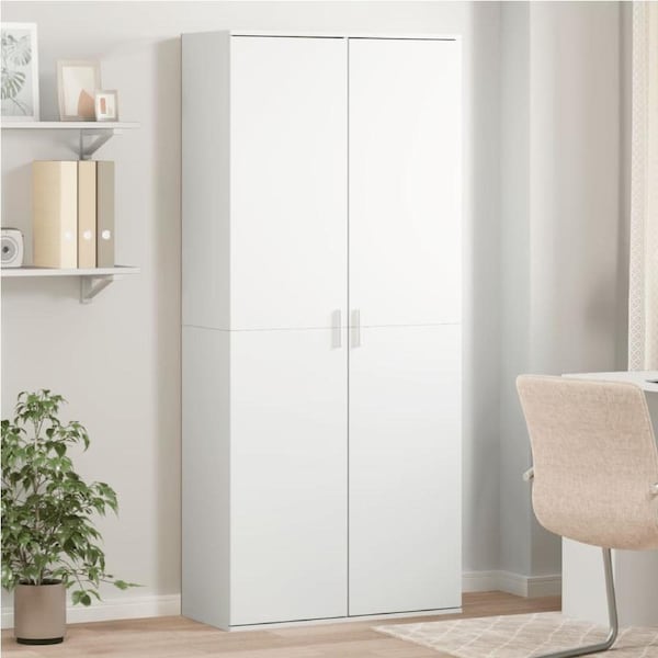 Highboard White 80x35x180 cm Engineered Wood vidaXL