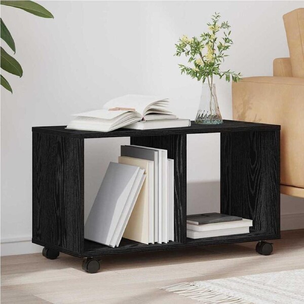 End Table Black Oak 72 x 33 x 42,5 cm Engineered wood vidaXL