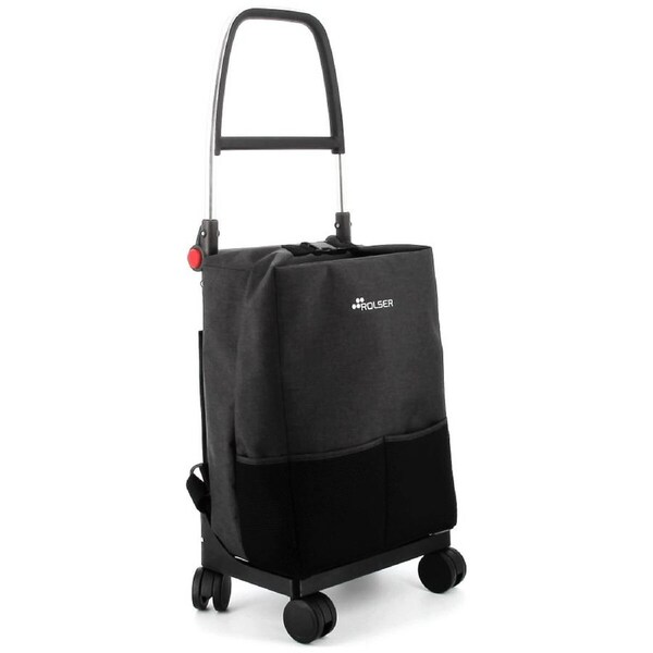 Rolser One Tweed TShop Foldable 4 Wheel Swivelling Trolley Black