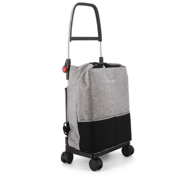 Rolser One Tweed TShop Foldable 4 Wheel Swivelling Trolley Grey
