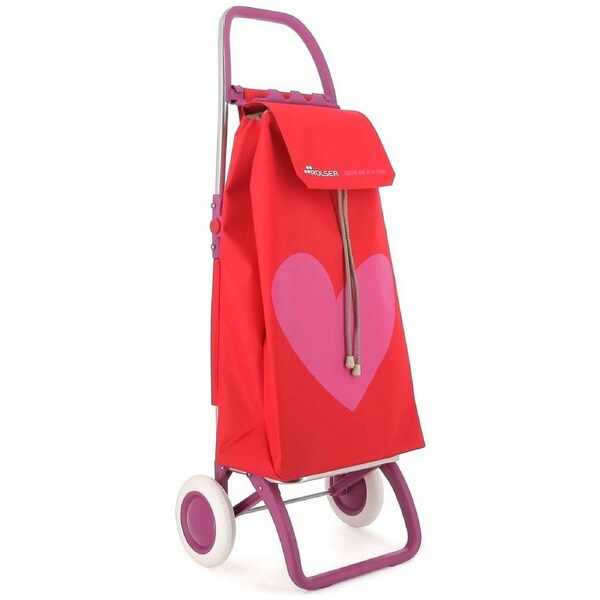 Rolser Serrella LN Agatha Ruiz de la Prada 2 Wheel Foldable Trolley Heart Red