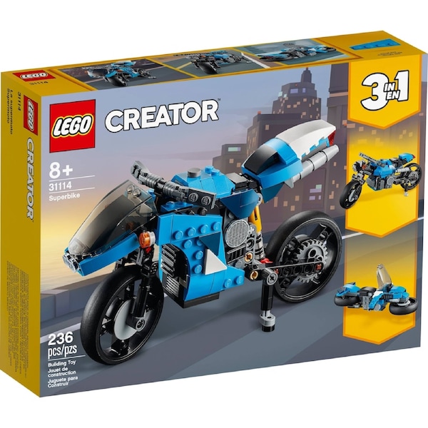 LEGO 31114 Creator 3 in 1 Superbike - Blue Bike Motorcycle Set