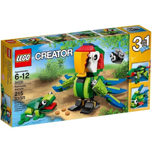 LEGO 31031 Rainforest Animals 3-in-1 Parrot, Frog & Fly