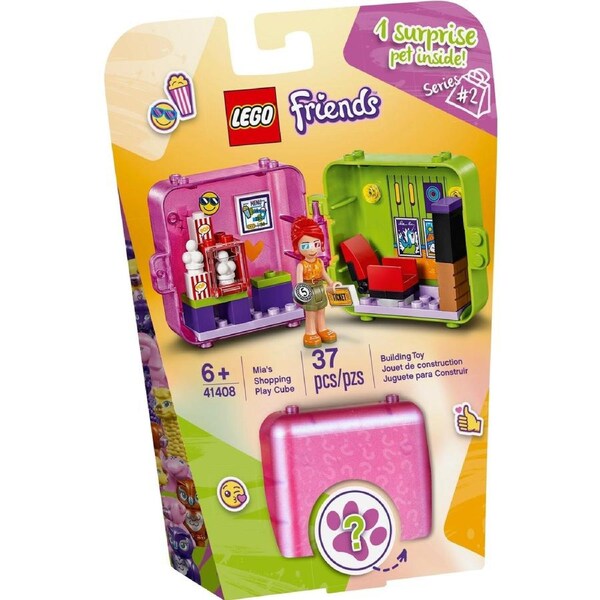 LEGO 41408 Mia's Movie Theater Play Cube: Portable Fun for Kids