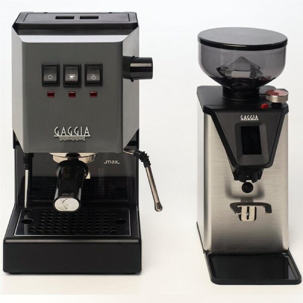 Gaggia Classic E24 Grey Coffee Machine & Coffee Grinder Package