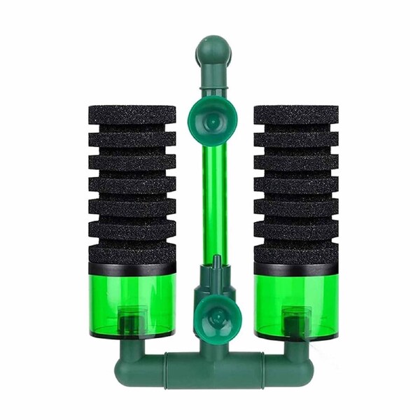 Biochemical Dual Sponge Aquarium Filter Efficient Fish Tank Water Equipment