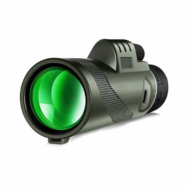 HD 80x100 Zoom Long Range Monocular Telescope Phone Holder For Camping Hiking