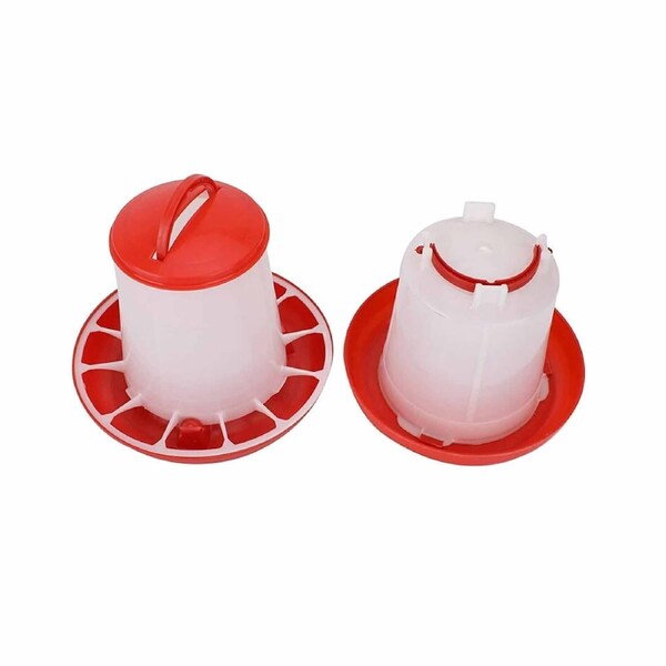Poultry Feeder and Drinker Set for Chickens Birds Chooks Shockproof Design