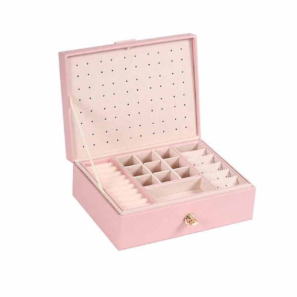 Jewelry Box Organizer Two Layers Large Jewelry Storage Case Gift for Women Girls