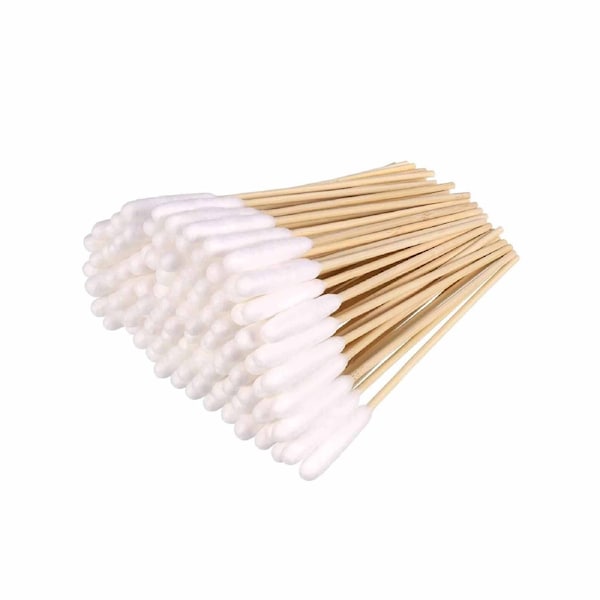 200pcs 6 Inch Long Cotton Swabs for Pet Ear Cleaning Makeup Safe Bamboo Sticks