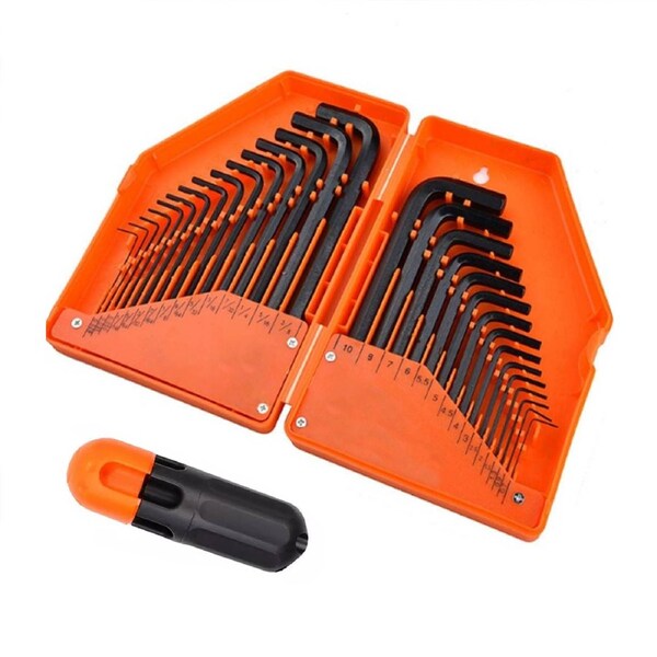 31pcs Allen Key Set Metric & Imperial Combination Hex Wrench Keys With T-Handles