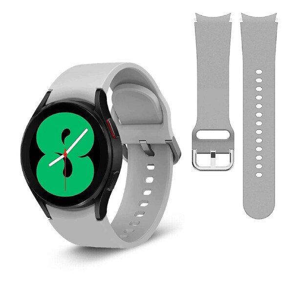 Samsung Galaxy Watch 7 4 5 6 Pro Classic 40 44 43 45 47 mm Silicone Replace Band Grey