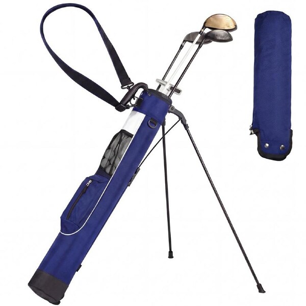 Advwin Ultra-Lightweight Golf Stand Bag with Carbon Fibre Legs Portable Sunday Carry Bag for Driving Range & Par 3 Course Clubs Blue