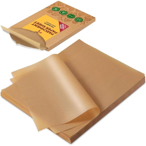 Katbite 200Pcs 9x13 inch Heavy Duty Unbleached Parchment Paper, Parchment Paper Sheets for Baking Cookies, Cooking, Frying, Air Fryer, Grilling Rack, Oven