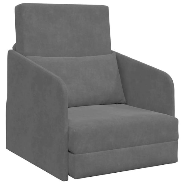 Sofa Bed Dark Grey 65 x 80 x 83 cm Velvet vidaXL
