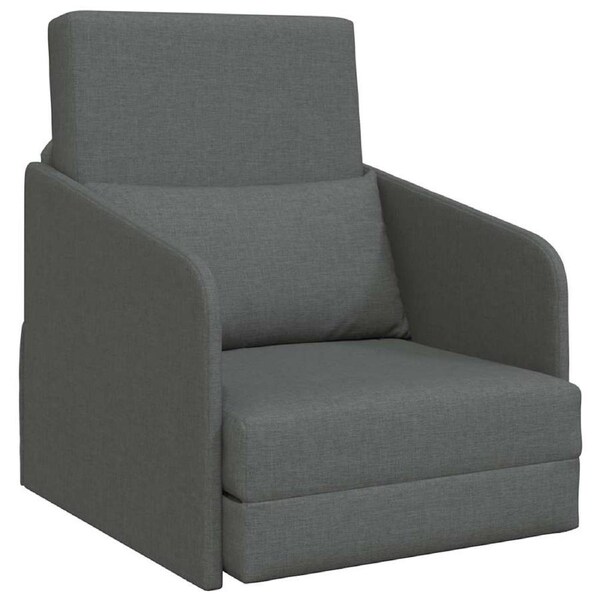 Sofa Bed 60cm Dark Grey Fabric vidaXL