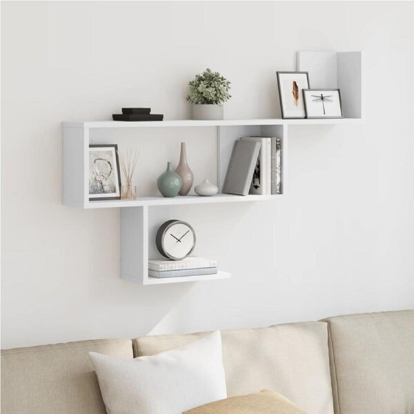 Wall Shelf White 100x15x70 cm Engineered Wood vidaXL