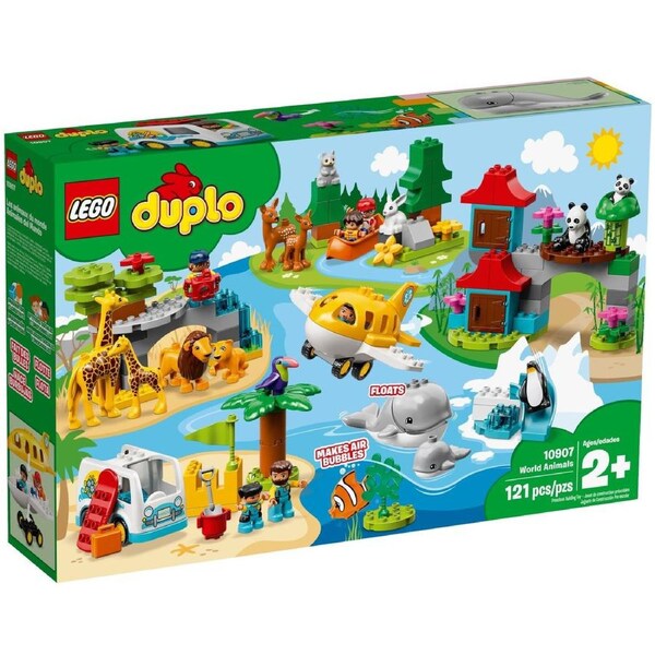 LEGO 10907 DUPLO World Animals Safari Adventure Toy Set