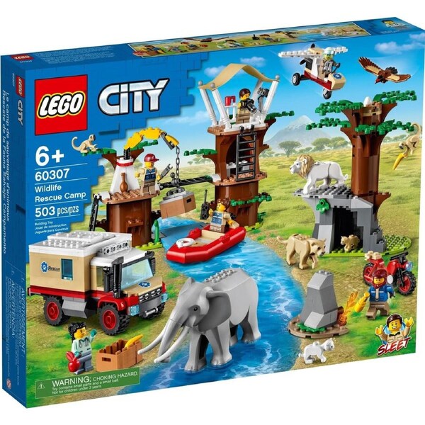 LEGO 60307 Wildlife Rescue Camp - Animals, Vehicles & Minifigures